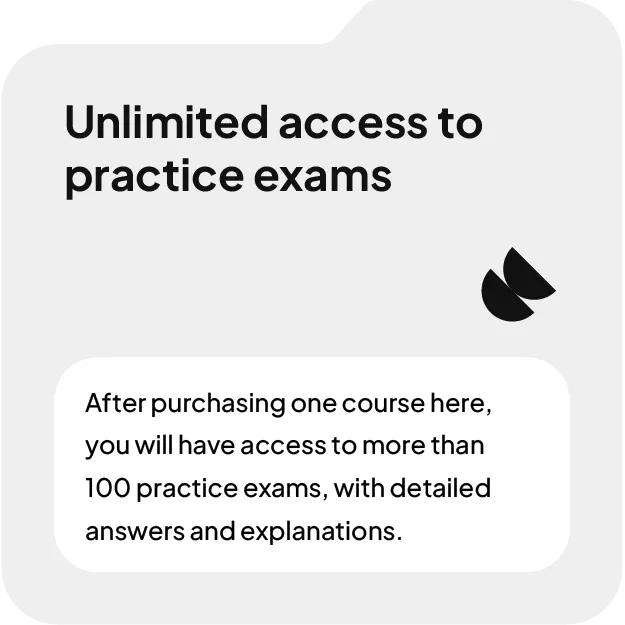 Unlimited access to practice exams